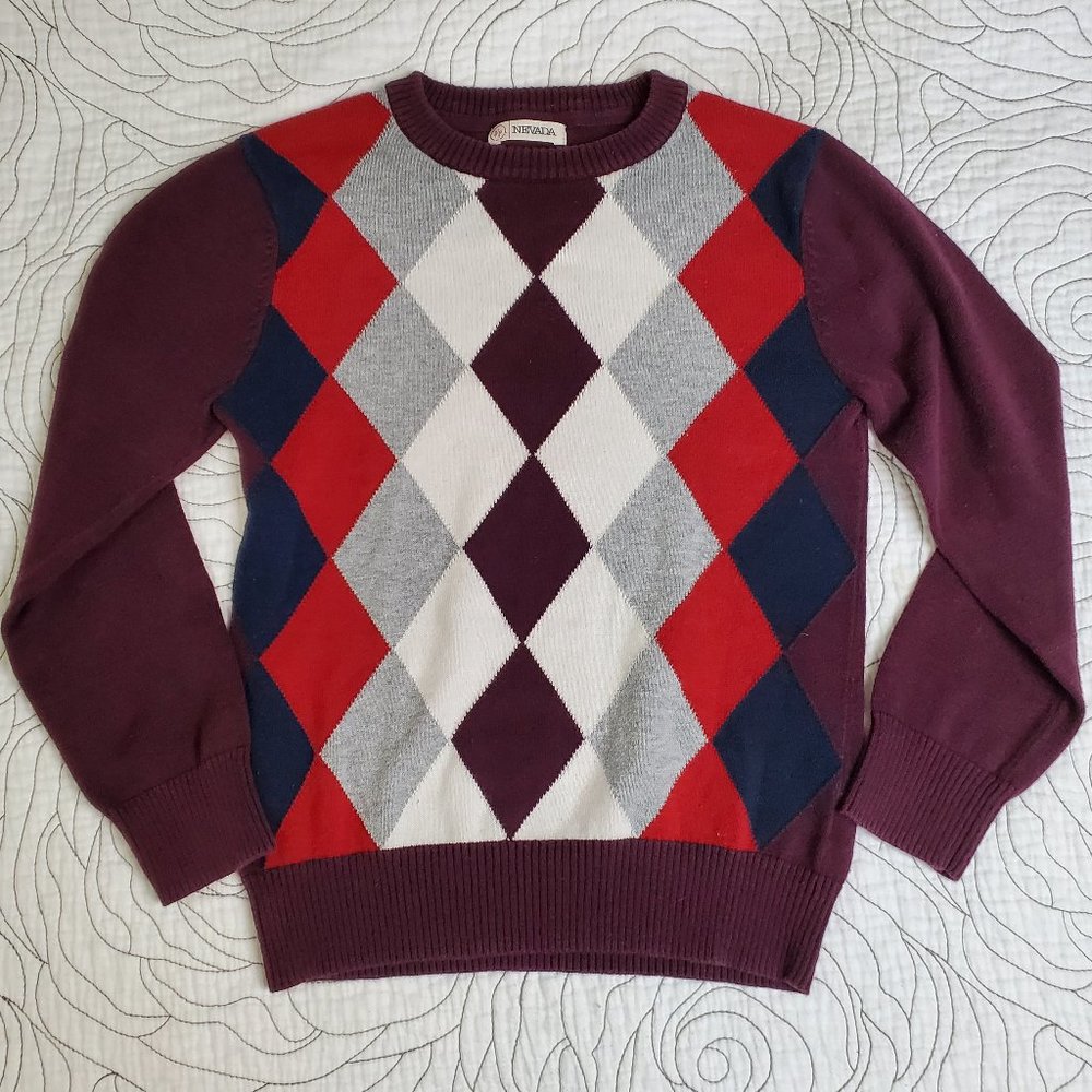 Small [7/8] Nevada Brand Boys Burgundy Sweater